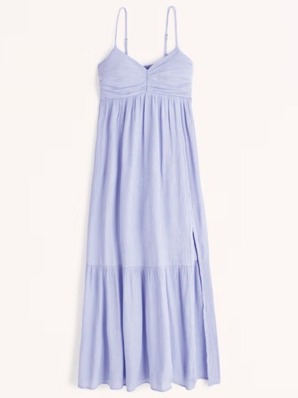 Abercrombie & Fitch Ruched Crinkle Maxi Dress